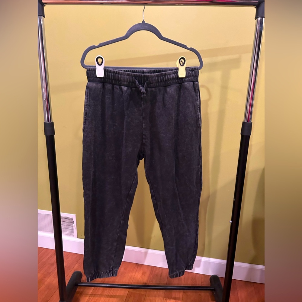 Mono B Black Acid Wash Joggers